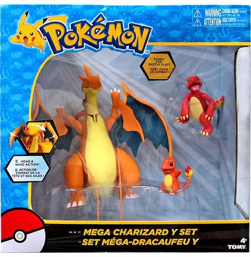Pokemon Mega Charizard Y Exclusive Figure 3-Pack Set