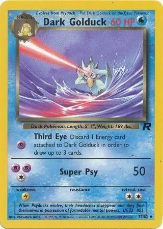 Pokemon Team Rocket Uncommon Dark Golduck #37