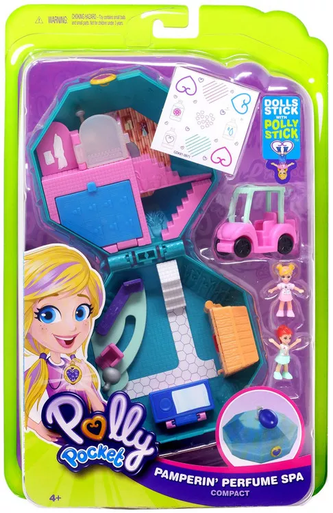 Polly Pocket Compact Pamperin' Perfume Spa Playset