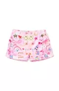 Preppy Goose Happy Collage Plush Lounge Shorts