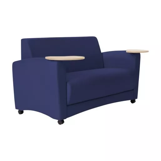 Pro Series Upholstered Common Area Sofa with Tablet - Navy