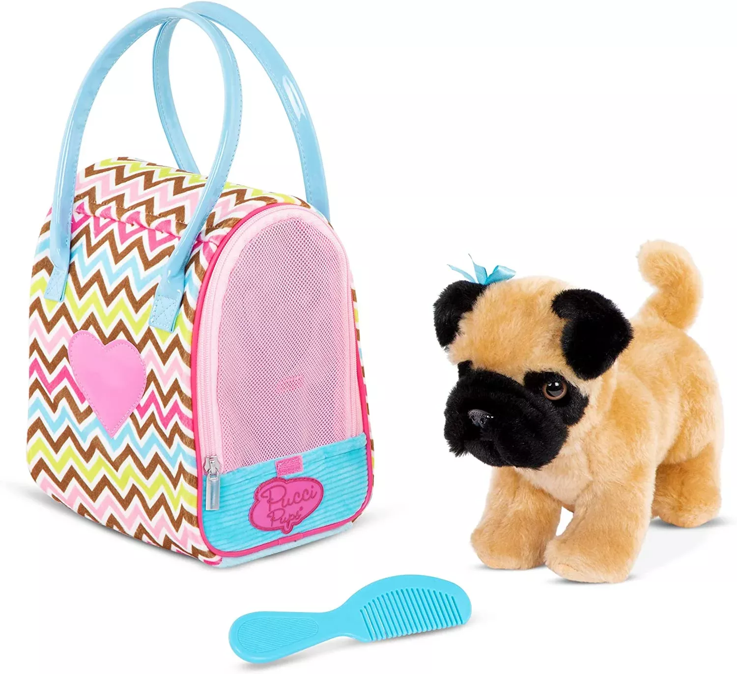 Pucci Pups - ZigZag Glam Bag with Pug