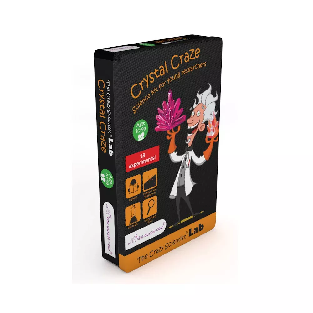 The Purple Cow The Crazy Scientist Lab Crystal Growing Kit