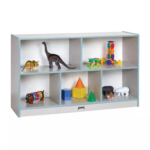 Rainbow Accents Low Single Mobile Storage Unit - Coastal Blue