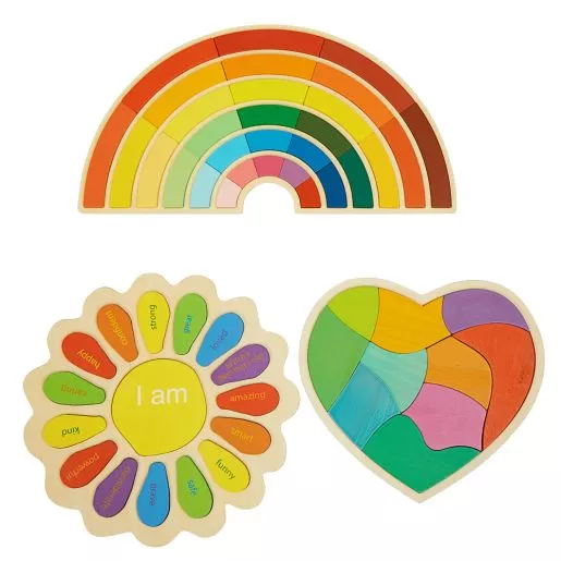 Rainbow Puzzle Set of 3