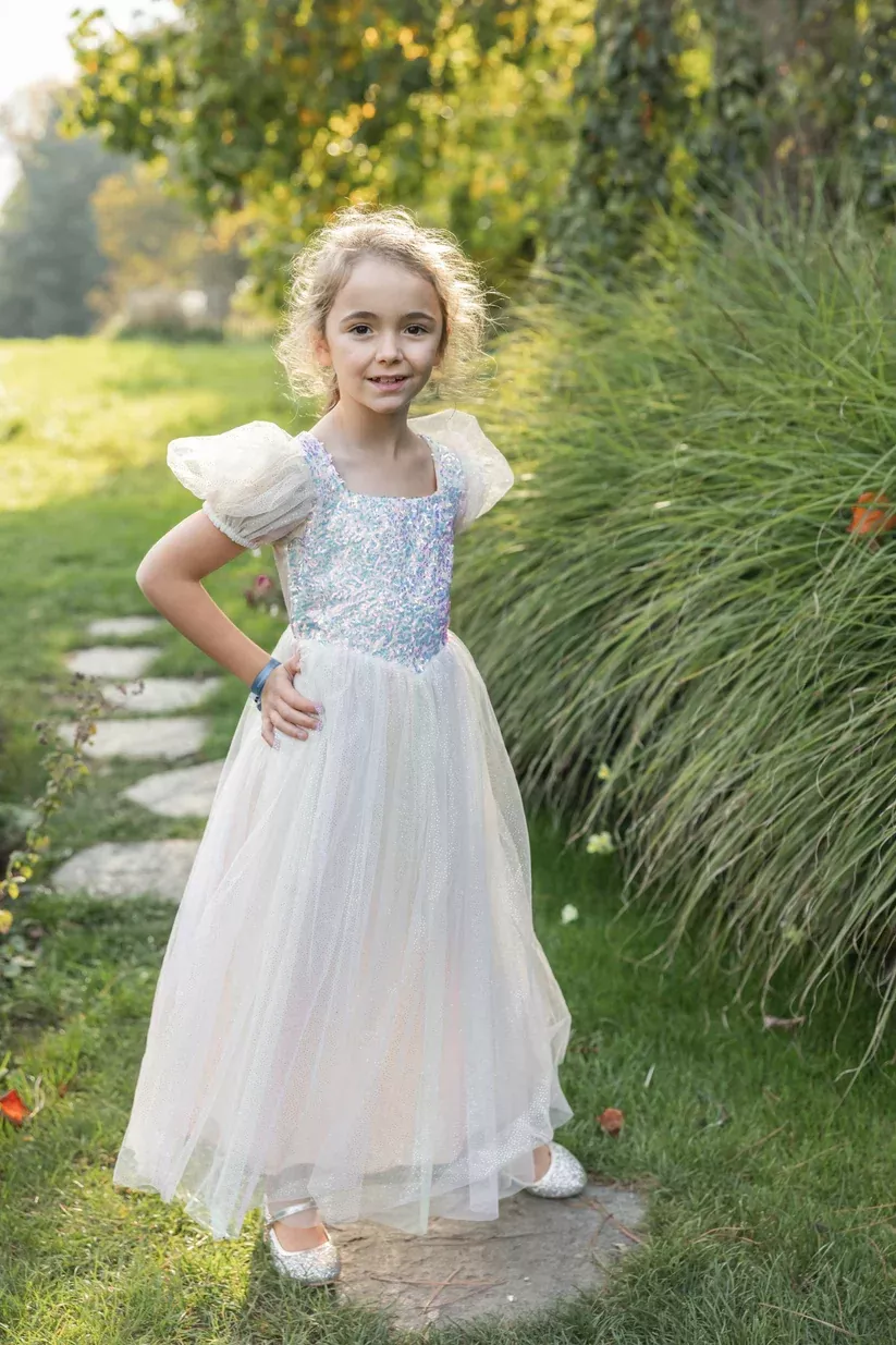 Rainbow Sherbert Sparkle Dress (Size 5-6)