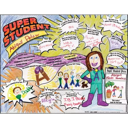 Ready-To-Decorate Super Student About Me Posters - 24 posters