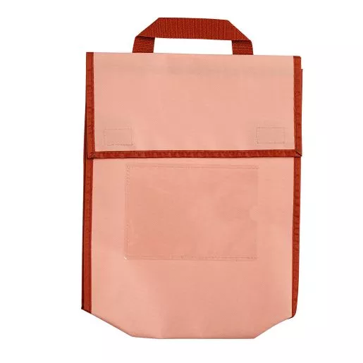 Really Good Stuff Boho Book Pouch Medium - Peach Book Pouch with Clay Trim - Single
