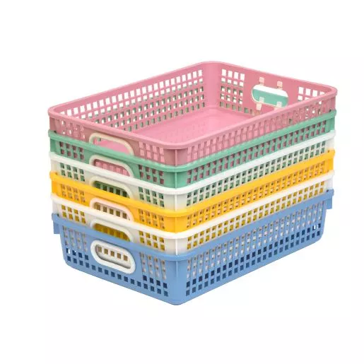 Really Good Stuff Classroom Paper Baskets - 6 Pack - Bold Vibes
