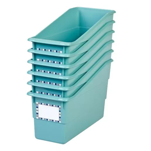 Really Good Stuff Durable Book and Binder Holder- 6 Pack - Water