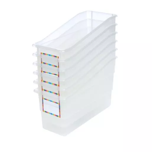 Really Good Stuff Durable Book & Binder Holders - 6 Pack - Clear