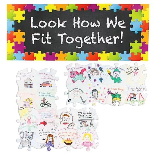 Really Good Stuff Look How We Fit Together Bulletin Board Display