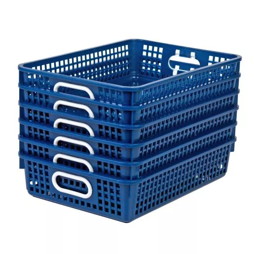Really Good Stuff Paper Baskets - Navy, 6 Pack