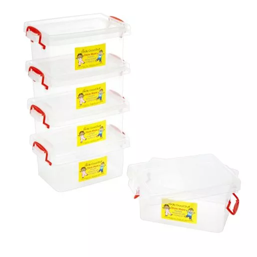 Really Good Stuff Stackable Storage Tubs With Locking Lid