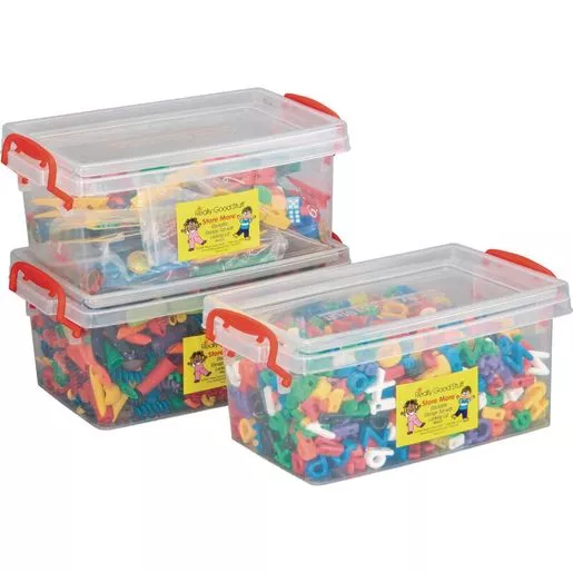 Really Good Stuff Stackable Storage Tubs With Locking Lids, Medium