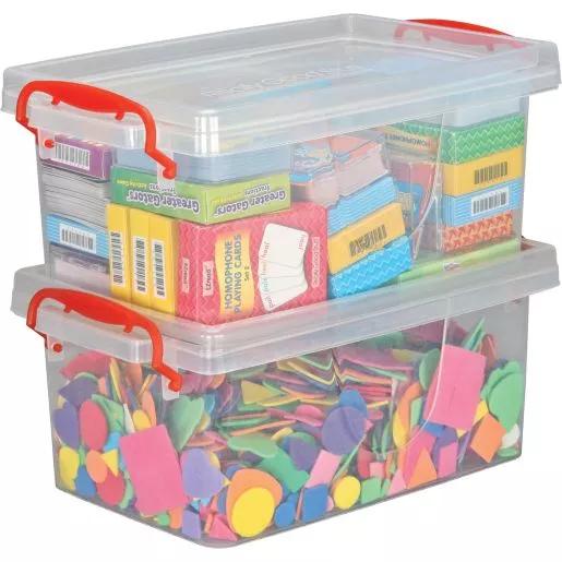 Really Good Stuff Stackable Storage Tubs With Locking Lids