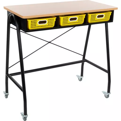 Really Good Stuff Teacher Standing Desk With Baskets