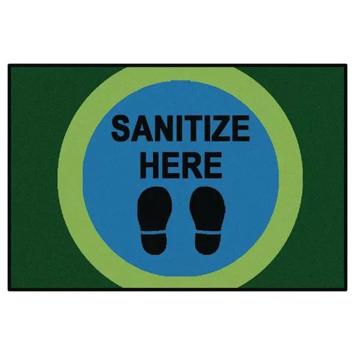 Sanitize Here Dot Rug, 3' x 4'6"
