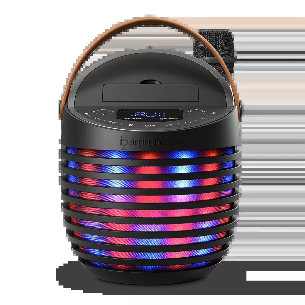 Singing Machine SingCast One - Video Casting Karaoke System with Bluetooth, Light Show & Voice Changing Effects