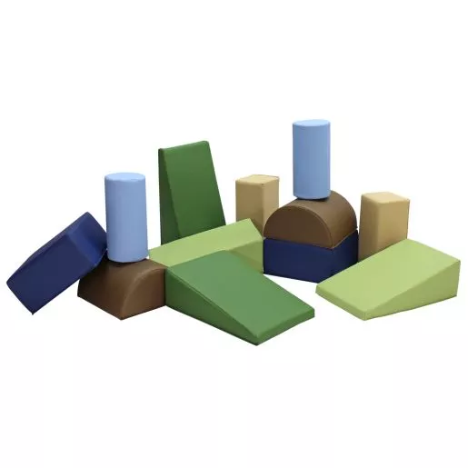 SoftScape Toddler Builder Block Set, 12-Piece - Earthtone