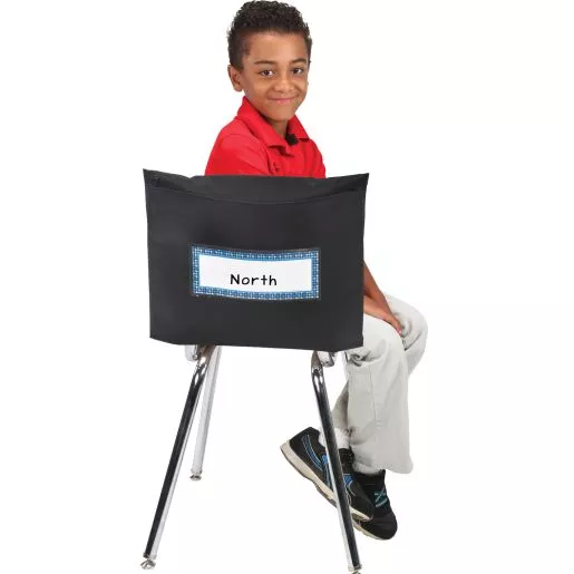 Store More Deep-Pocket Chair Pockets -6 Pack - Black