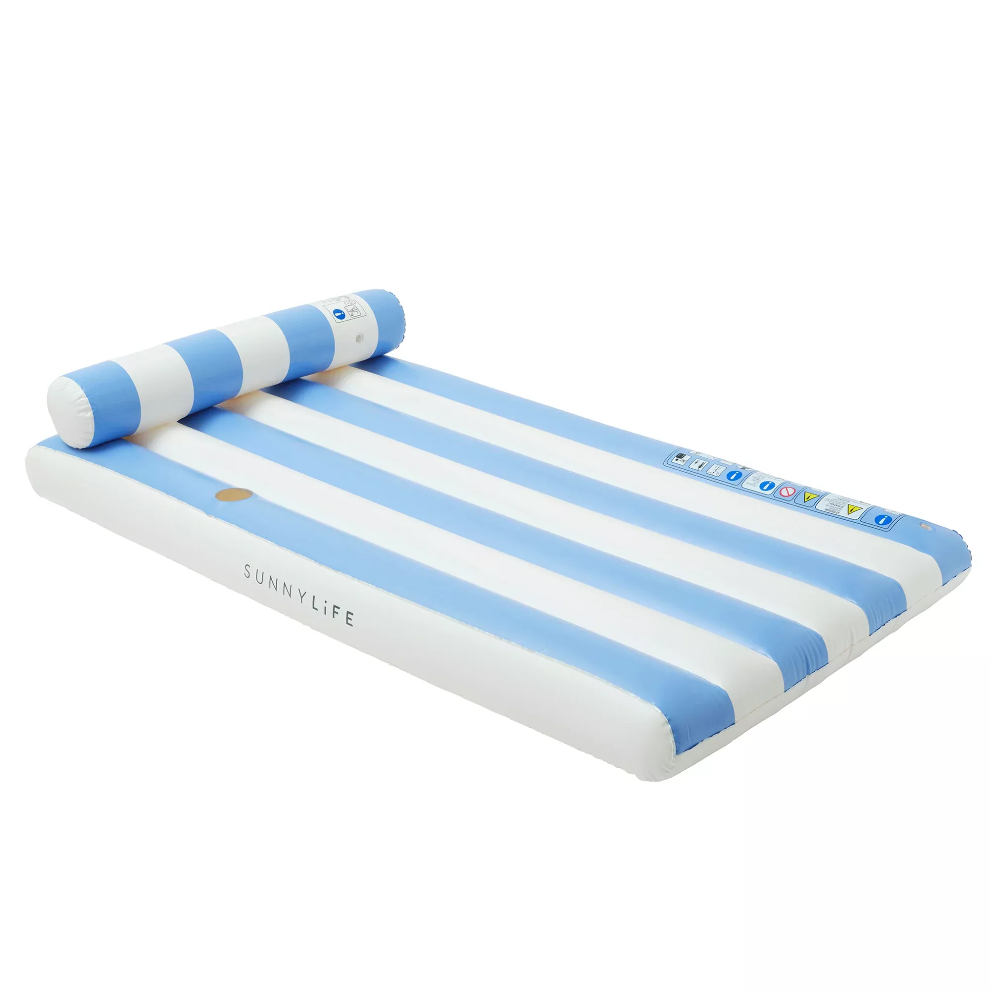 Sunnylife Luxe Lilo Blue Stripe Inflatable Pool Float - 70 x 41 inch