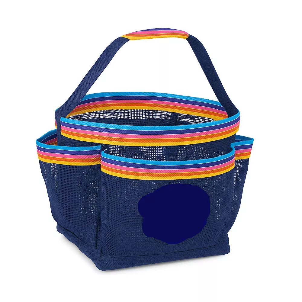 Top Trenz Retro Stripes Mesh Shower Caddy