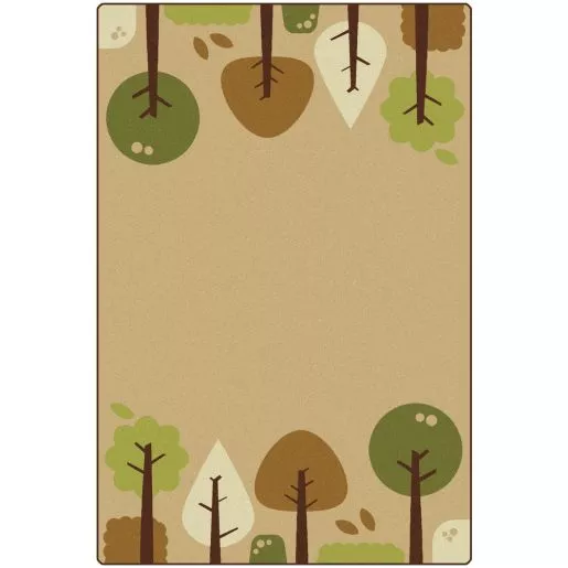 Tranquil Trees Tan Rectangle KIDSoft Premium Carpet