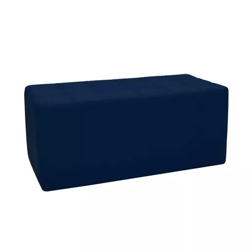 Tufted Rectangle Ottoman 16" Height-Navy