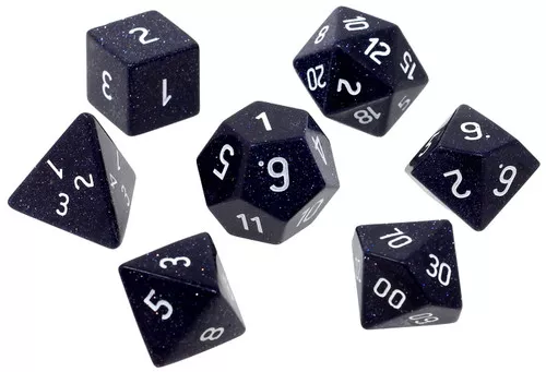 Ultra Pro Gemstone Dice Blue Sandstone Polyhedral 7-Die Dice Set