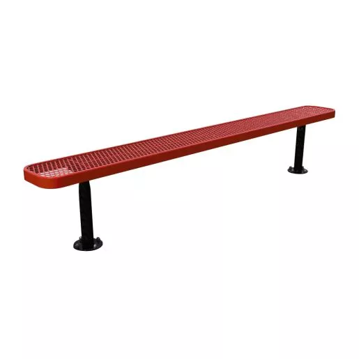 Ultraleisure 8' Portable Bench without Back (Red)