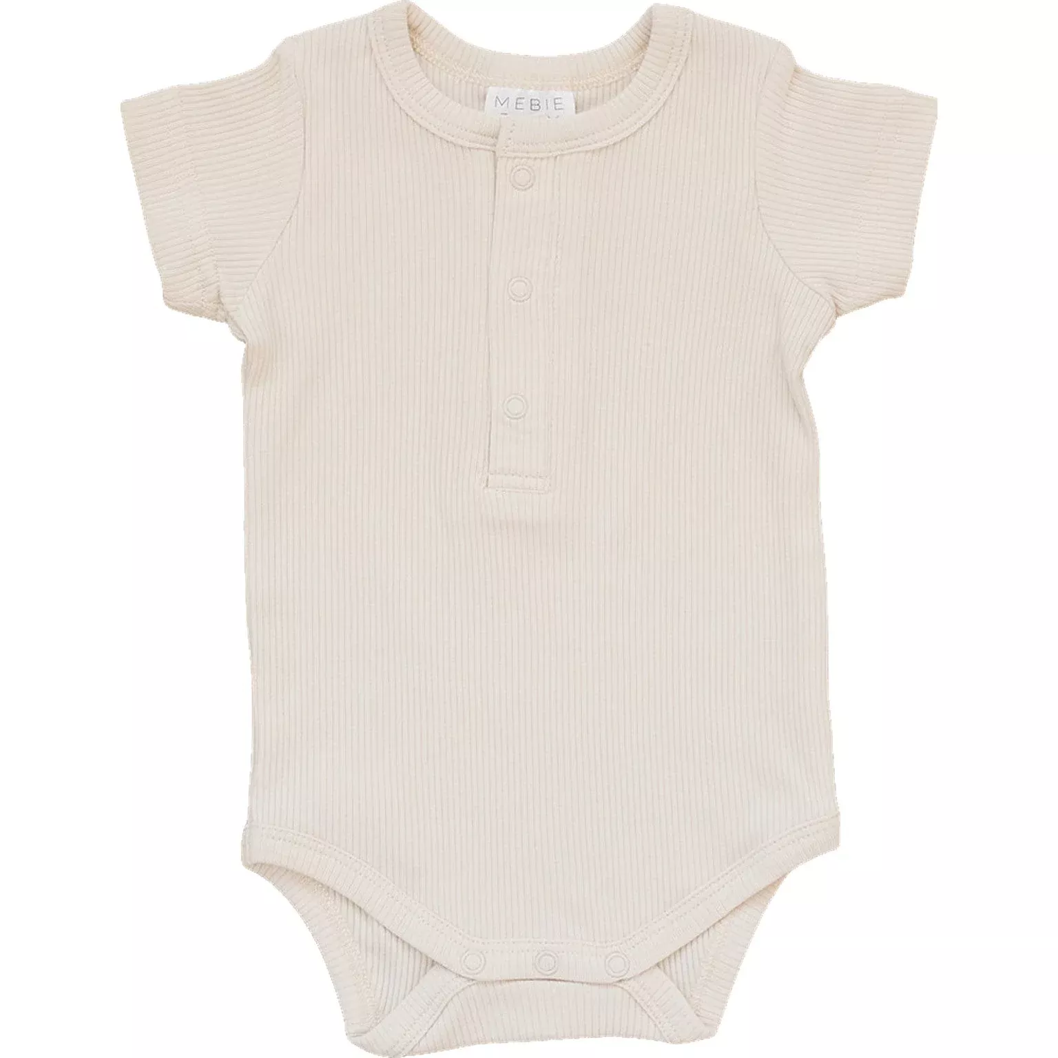 Vanilla Organic Cotton Ribbed Snap Bodysuit