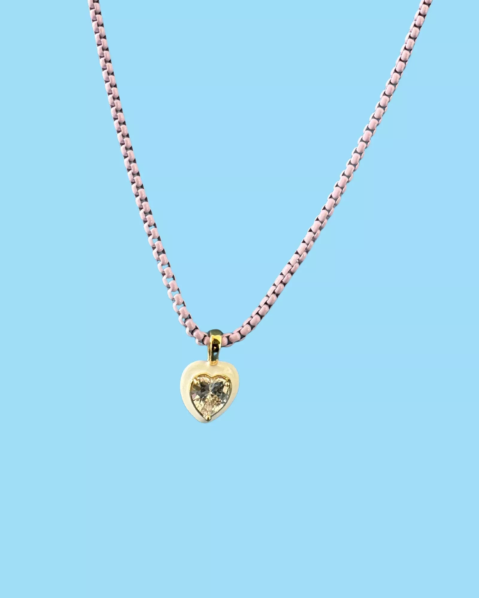 Violet Vibe Purple Chain Heart Necklace