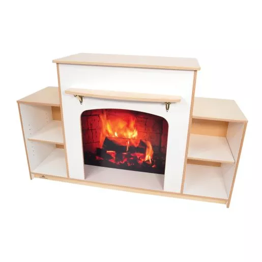 Warm And Welcoming Fireplace White