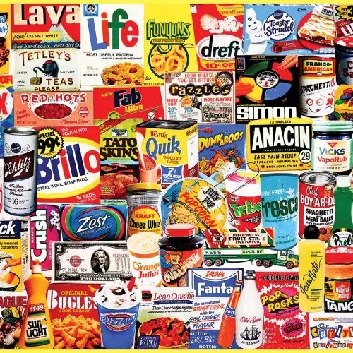 White Mountain Retro Snack Time Jigsaw Puzzle - 1000 pc