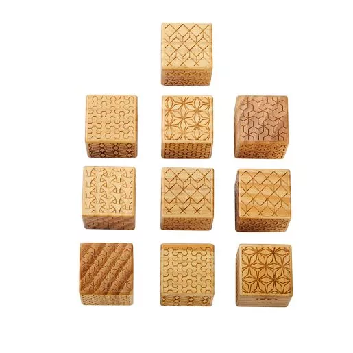 Wooden Pattern Bricks, 10pk