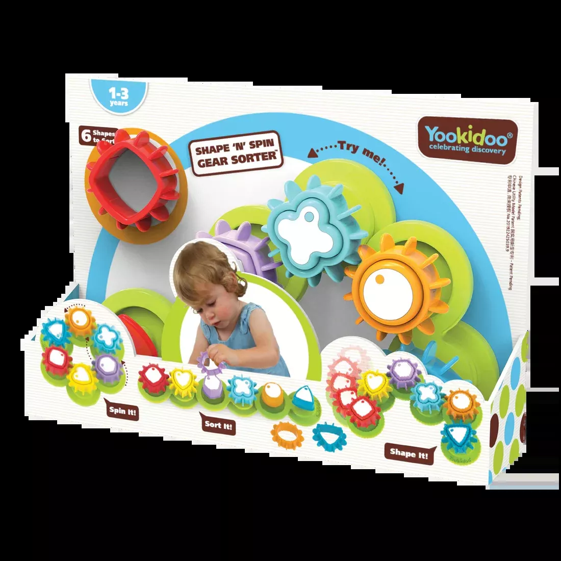 Yookidoo Shape 'N Spin Gear Sorter