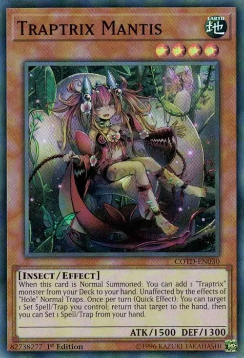 YuGiOh Code of the Duelist Super Rare Traptrix Mantis COTD-EN030